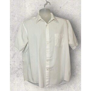Vintage Ketch Men’s Size 17 White Single Stitch Button Down Short Sleeve Shirt